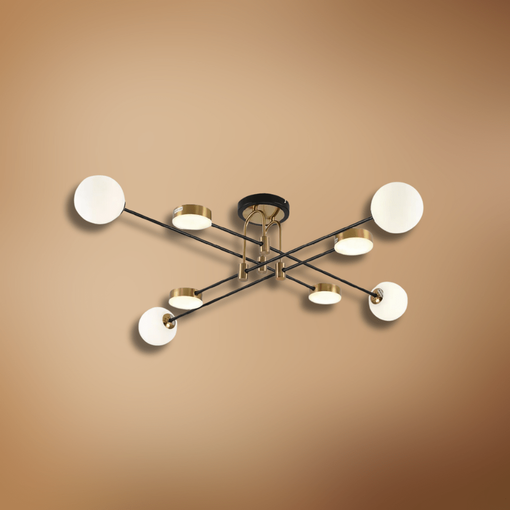 TKLD Pendant & Chandeliers Contemporary Hybrid Sputnik 20W Built-in LED and 4xG9 Opal Globes Chandelier