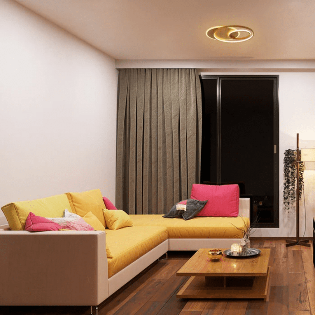 TKLD Ceiling Lights Contemporary Nordic Scandinavian Flush LED Circles Ceiling Light with Remote Control - 34W