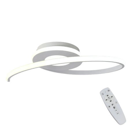 TKLD Ceiling Lights Contemporary Nordic Scandinavian LED Spiral White Flush Ceiling Light with Remote Control - 30W