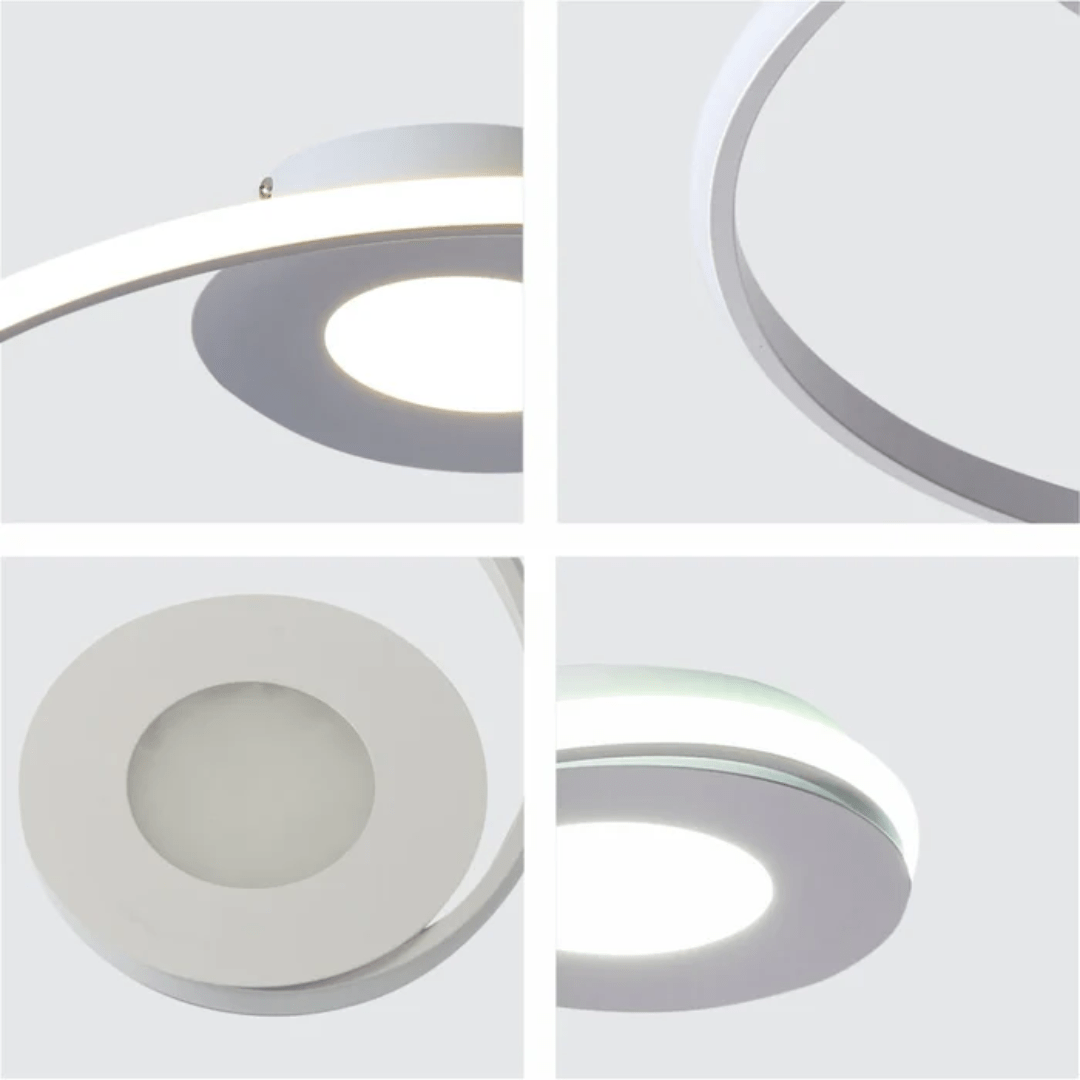 TKLD Ceiling Lights Contemporary Nordic Scandinavian LED Spiral White Flush Ceiling Light with Remote Control - 30W