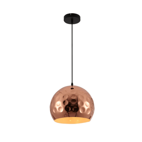 TKLD Pendant & Chandeliers Copper Metal Golden Hammered Dome E27 Pendant Ceiling Light - 300mm/350mm