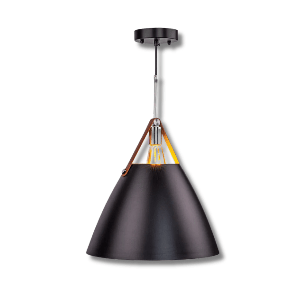 TKLD Pendant & Chandeliers Cosme Nordic Black Metal Funnel Pendant Ceiling Light - D270mm/D355mm