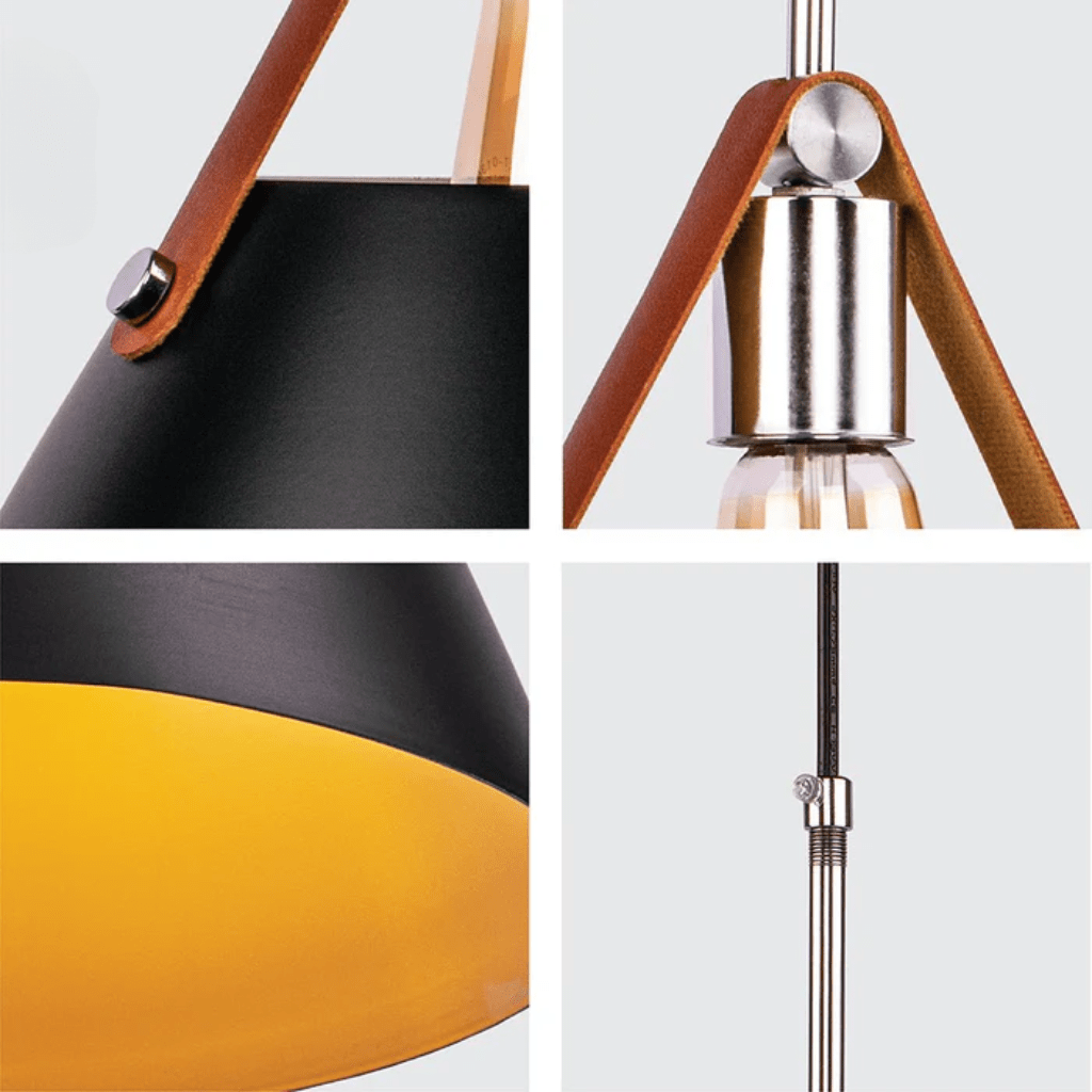 TKLD Pendant & Chandeliers Cosme Nordic Black Metal Funnel Pendant Ceiling Light - D270mm/D355mm