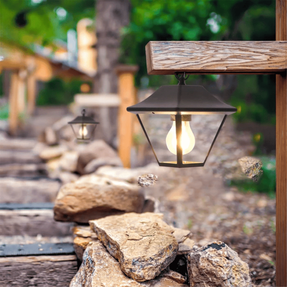 TKLD Pendant & Chandeliers Cottage Matt Black E27 Pendant Ceiling Light Lamp - 60W