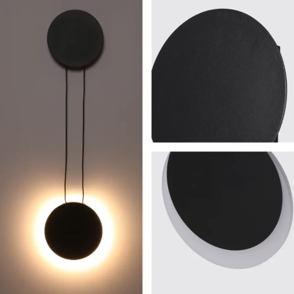 TKLD Wall & Sconce Lights Crescent Sunset Lunar Eclipse Modern Nordic 3000K LED Wall Light Black - 8W