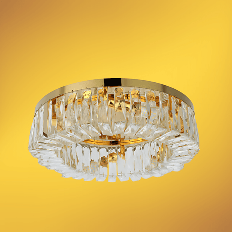 TKLD Pendant & Chandeliers Crystal Round Flush Chandelier Light - 40W
