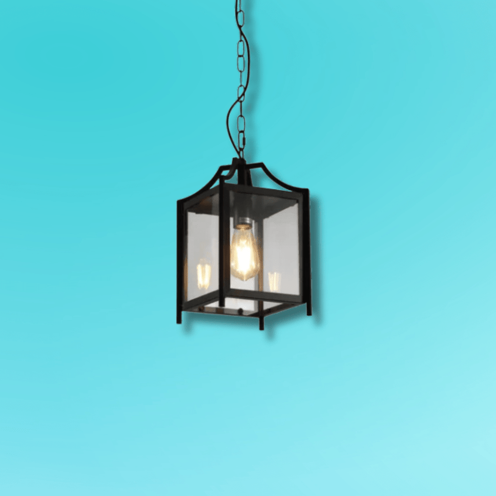 TKLD Pendant & Chandeliers Cube Retro Traditional Lantern E27 Pendant Ceiling Light