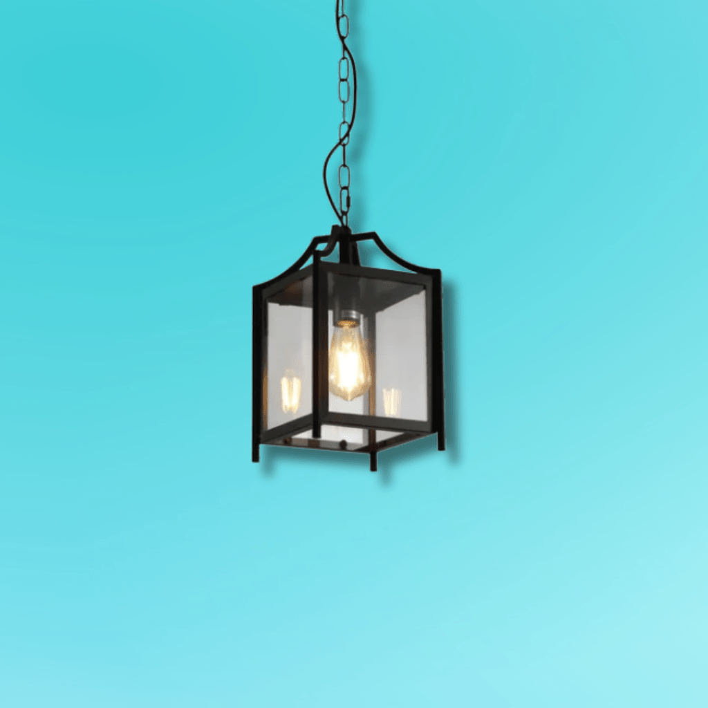 TKLD Pendant & Chandeliers Cube Retro Traditional Lantern E27 Pendant Ceiling Light