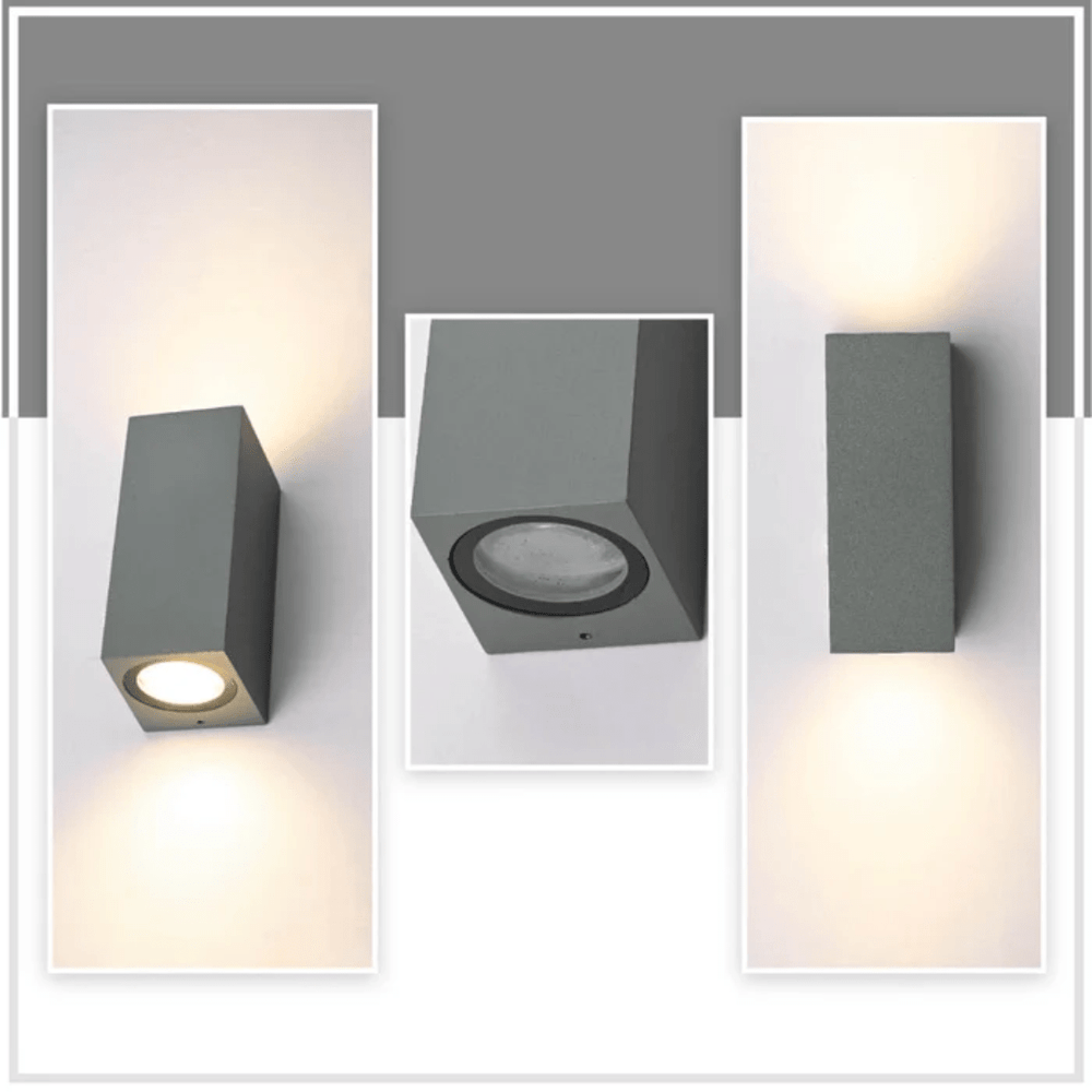 TKLD Wall & Sconce Lights Cuboid Grey 2 directions Wall Lamp GU10 - IP54