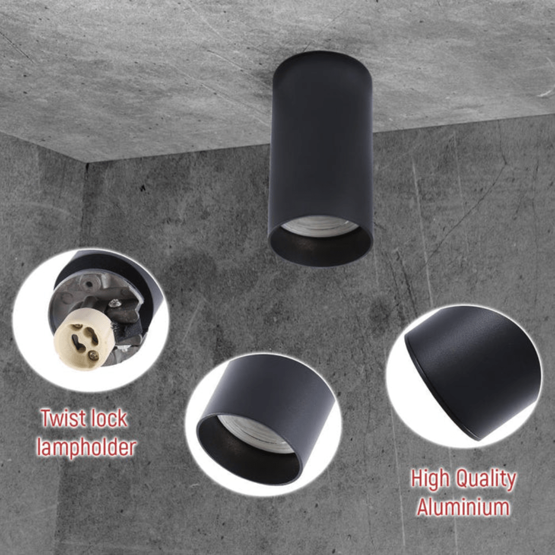 TKLD Ceiling Lights Cylinder Fixed Downlight Surface Mount - GU10