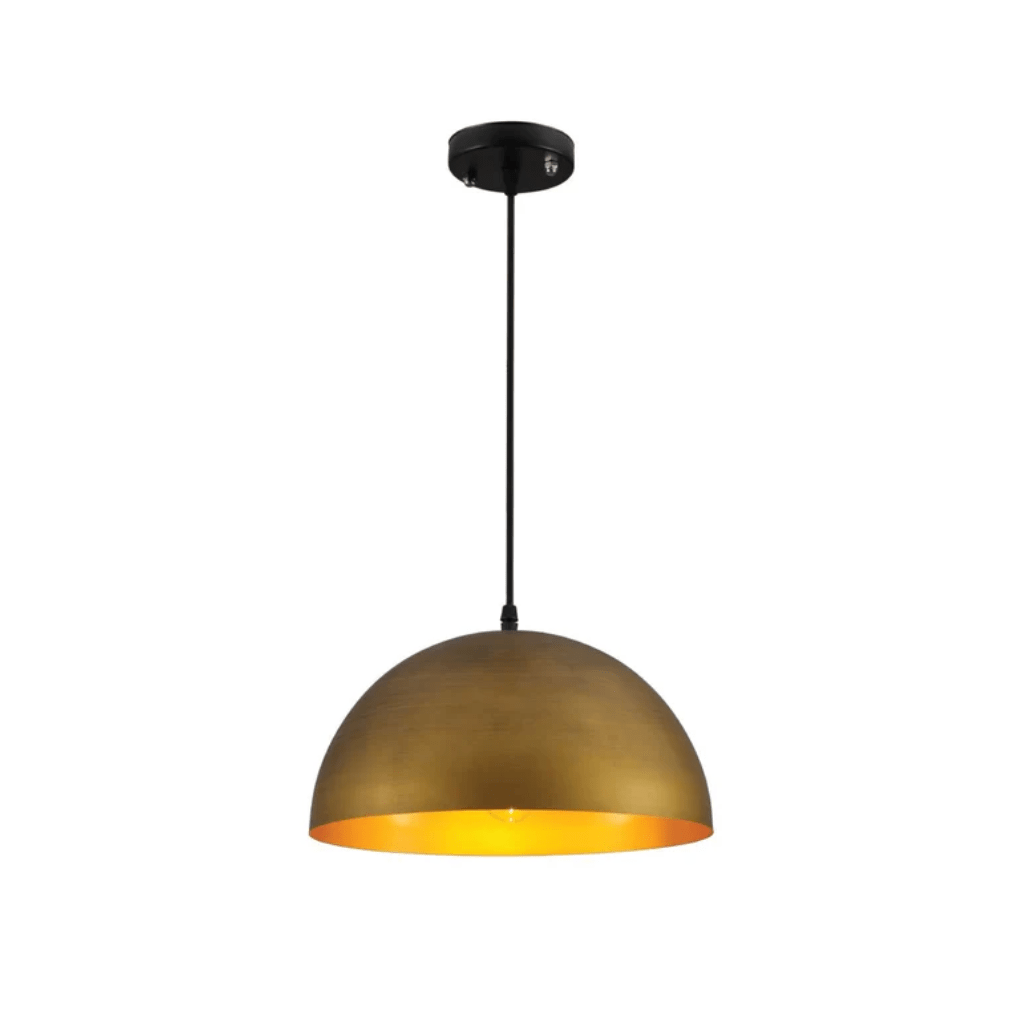 TKLD Pendant & Chandeliers Dome Copper or Brass Finish Metal E27 Pendant Ceiling Light - 300mm/500mm