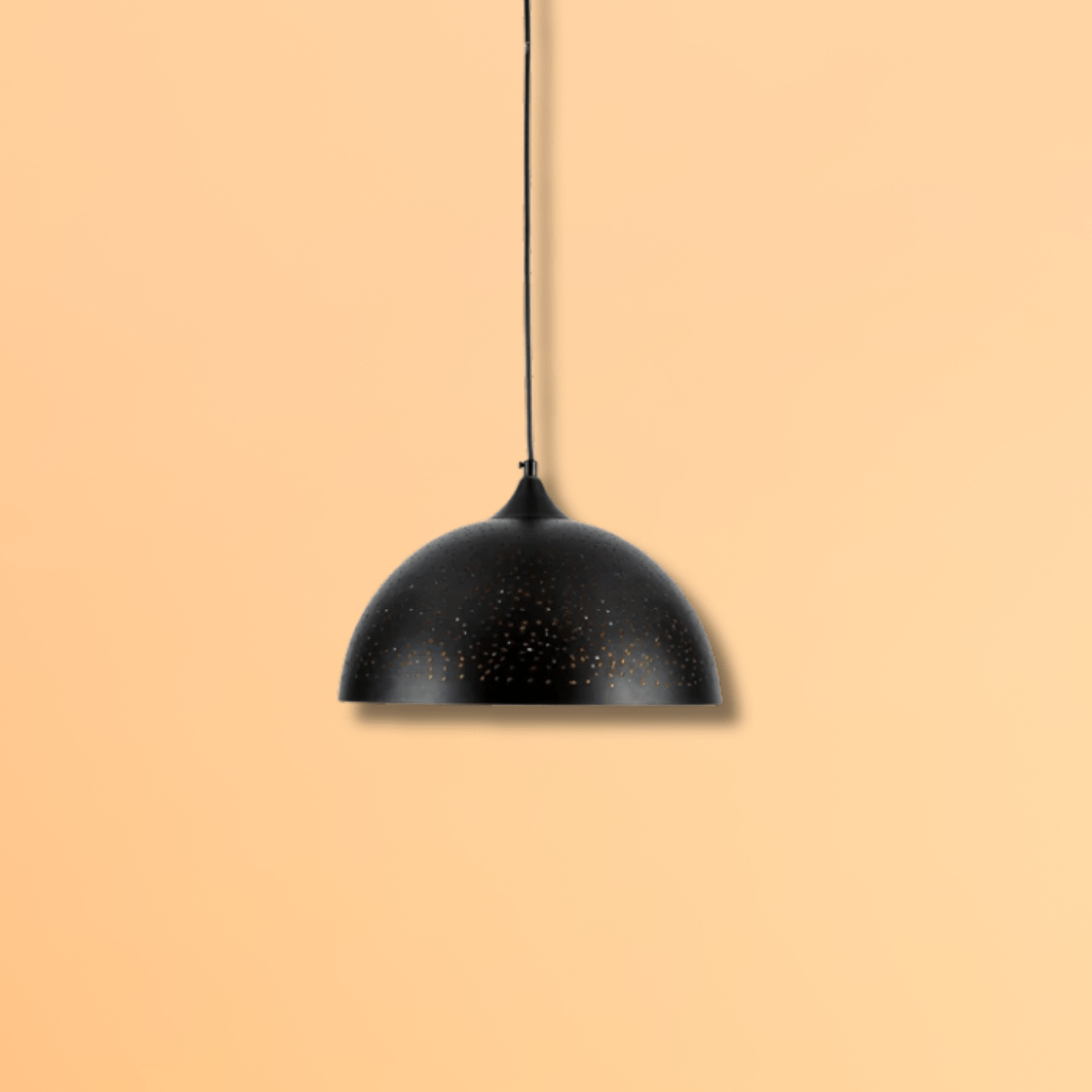 TKLD Pendant & Chandeliers Dome Morrocan Night Milkyway Black & Gold E27 Ceiling Pendant Light - 300mm