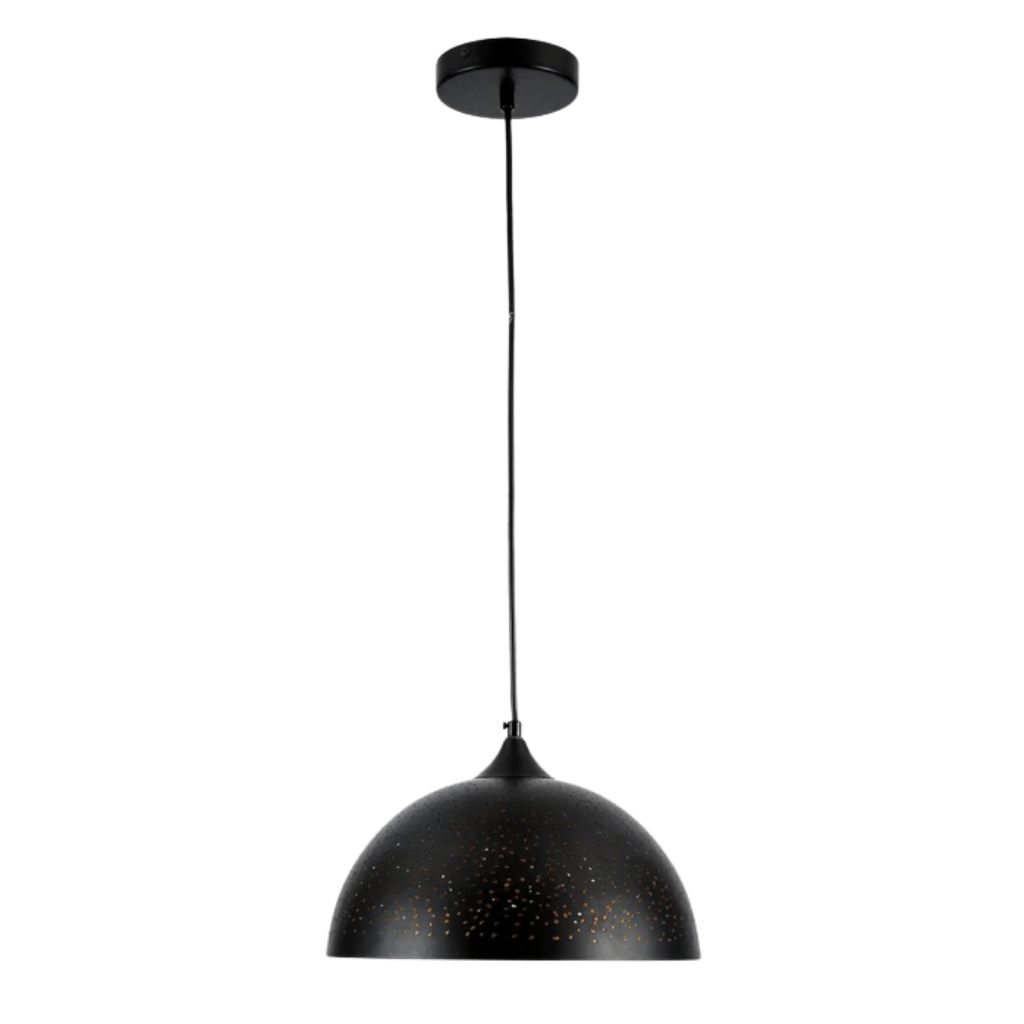 TKLD Pendant & Chandeliers Dome Morrocan Night Milkyway Black & Gold E27 Ceiling Pendant Light - 300mm