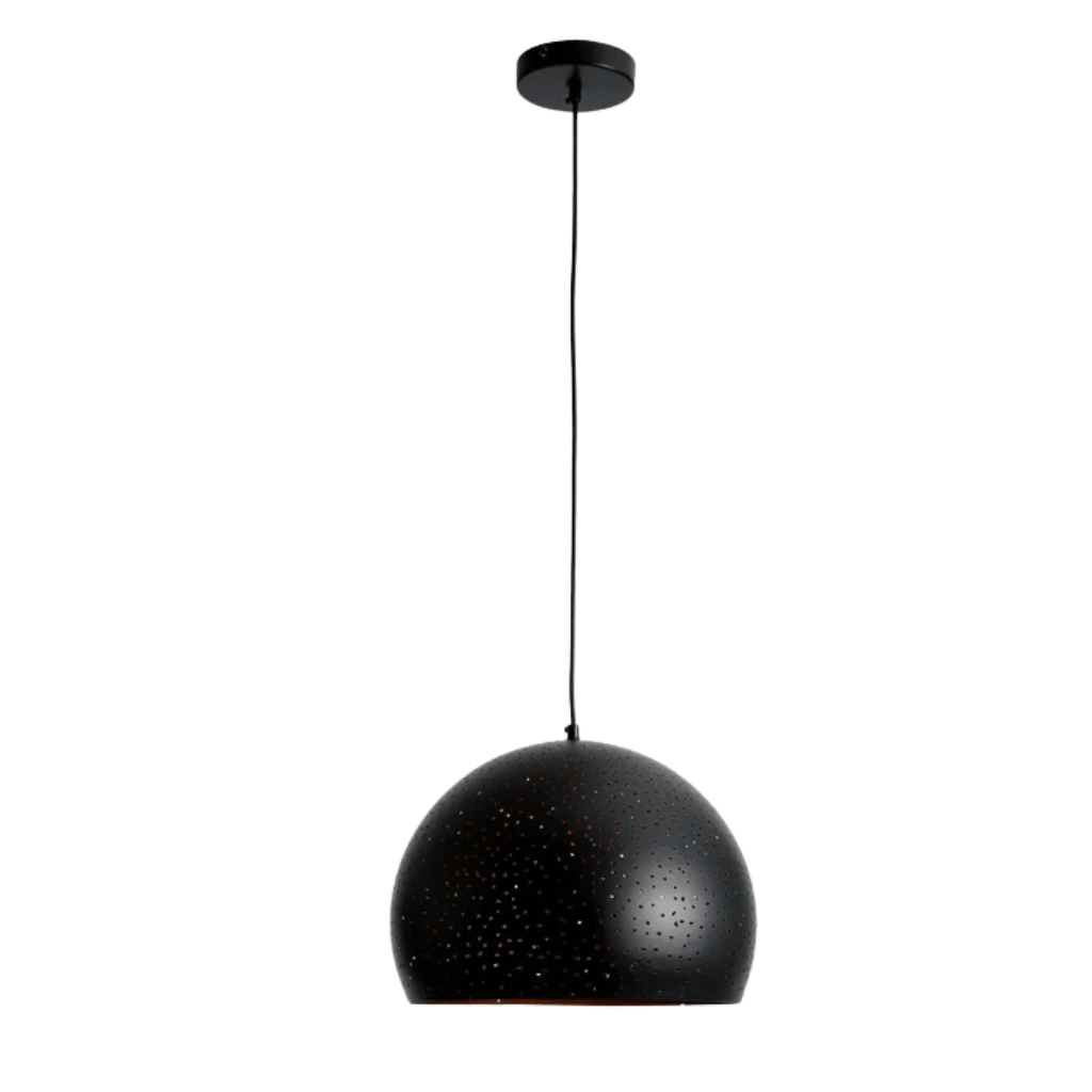 TKLD Pendant & Chandeliers Dome Morrocan Night Milkyway Black & Gold E27 Ceiling Pendant Light - 350mm
