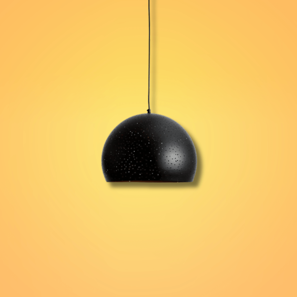 TKLD Pendant & Chandeliers Dome Morrocan Night Milkyway Black & Gold E27 Ceiling Pendant Light - 350mm