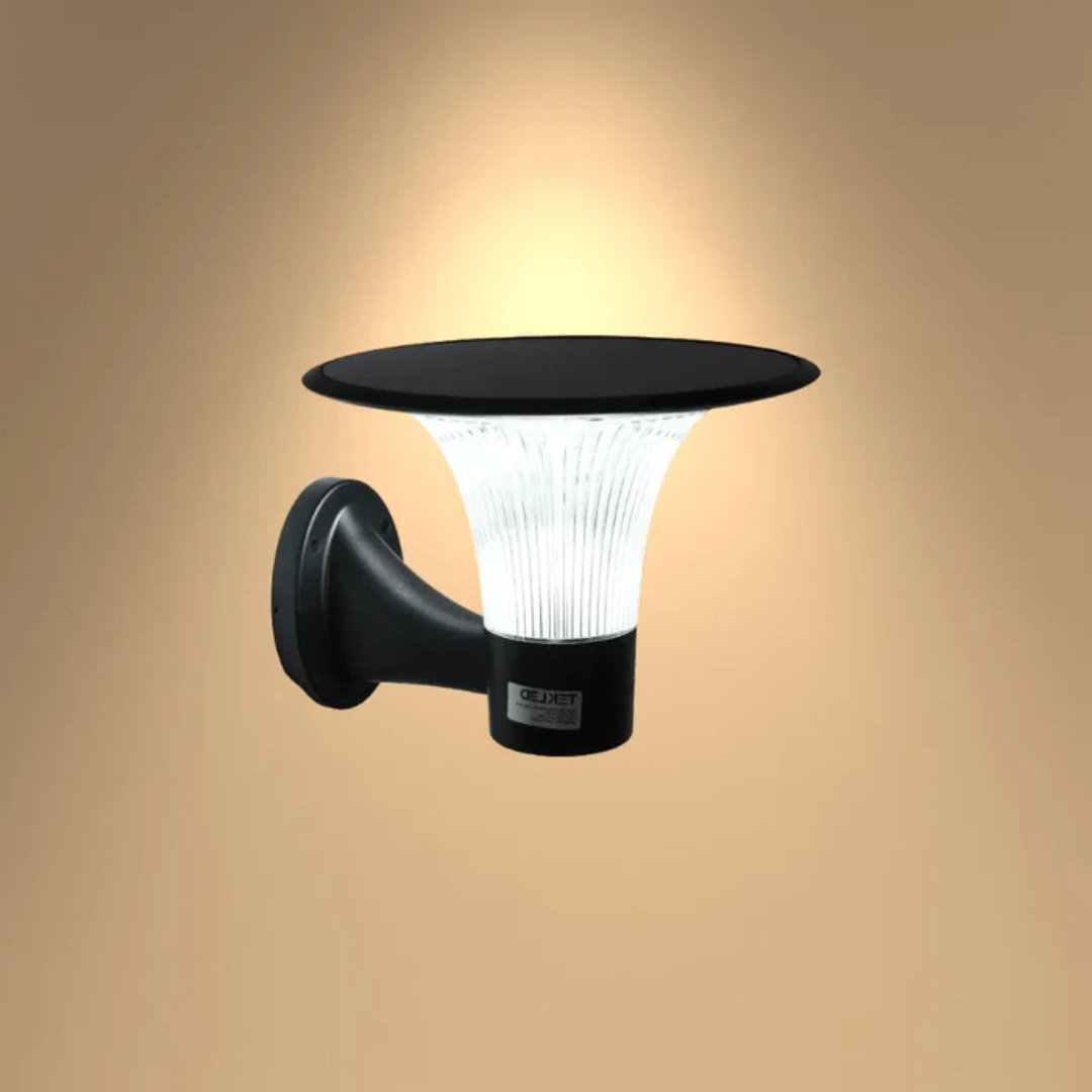 TKLD Wall & Sconce Lights Dual Black CCT Solar LED Wall Pathway Light - 15W