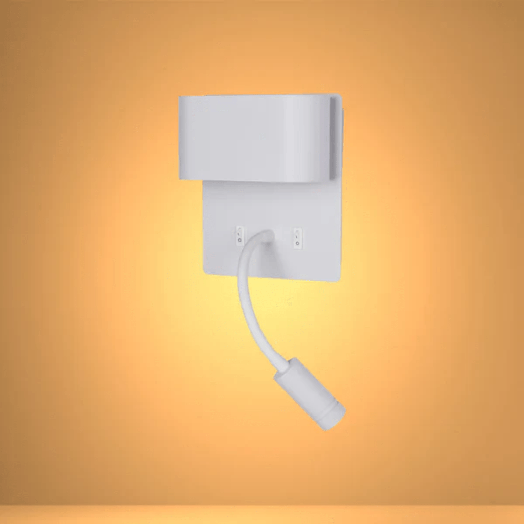 TKLD Wall & Sconce Lights Dual-Source LED Wall Sconce with Adjustable Gooseneck Reading Bedside Lamp