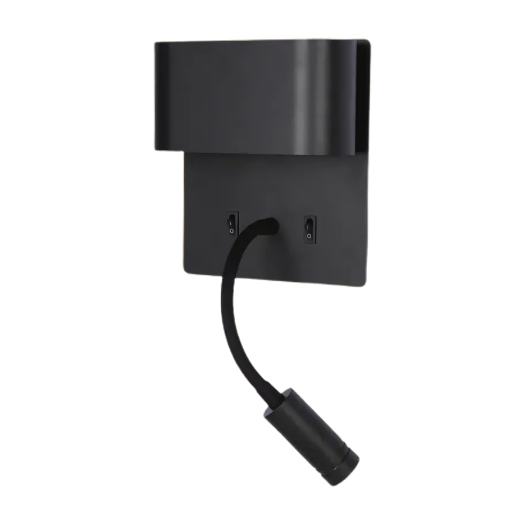 TKLD Wall & Sconce Lights Dual-Source LED Wall Sconce with Adjustable Gooseneck Reading Bedside Lamp