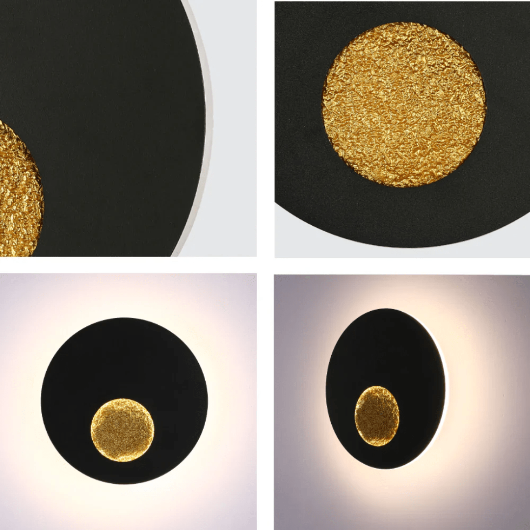 TKLD Pendant & Chandeliers Eclipse Radiance Black LED Wall Light