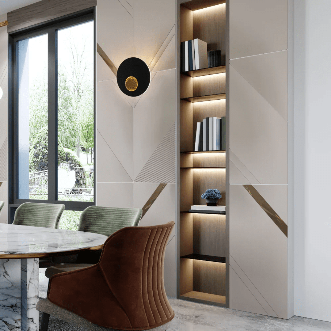 TKLD Pendant & Chandeliers Eclipse Radiance Black LED Wall Light