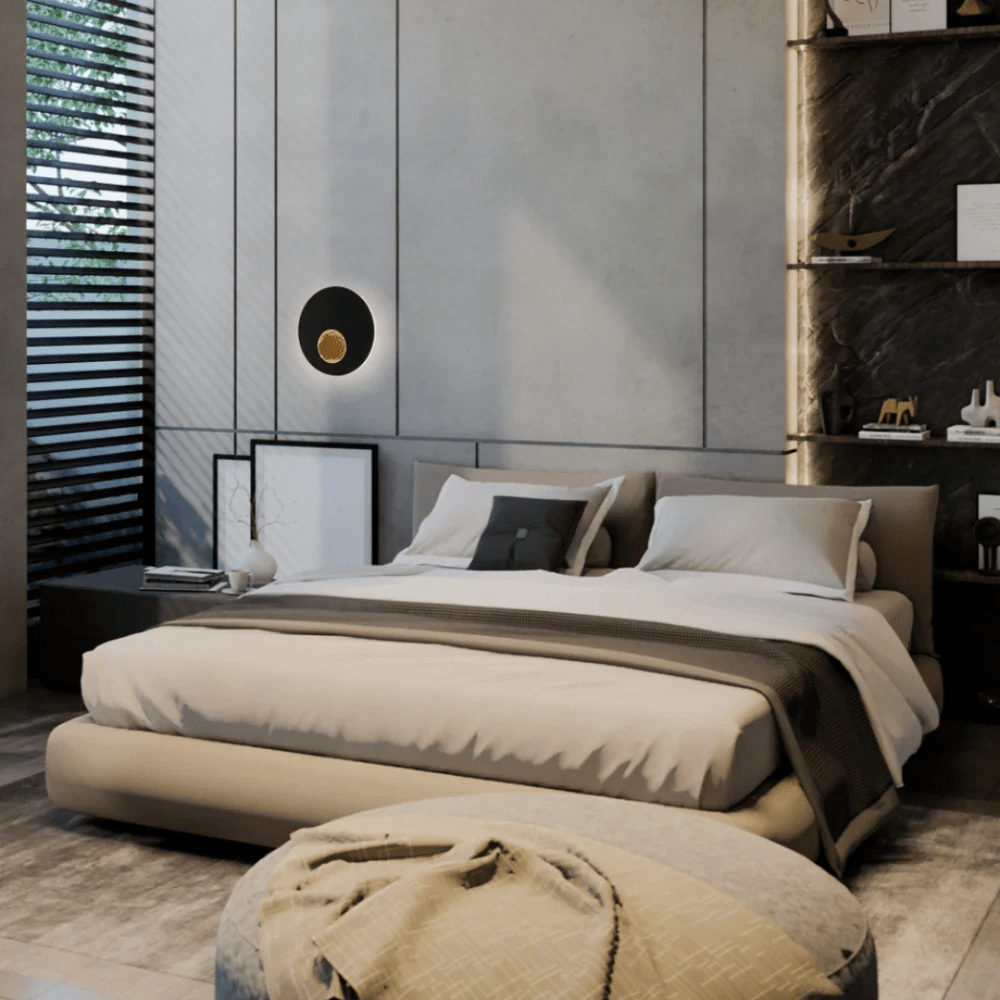TKLD Pendant & Chandeliers Eclipse Radiance Black LED Wall Light