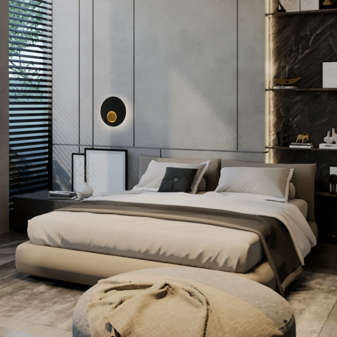 TKLD Pendant & Chandeliers Eclipse Radiance Black LED Wall Light