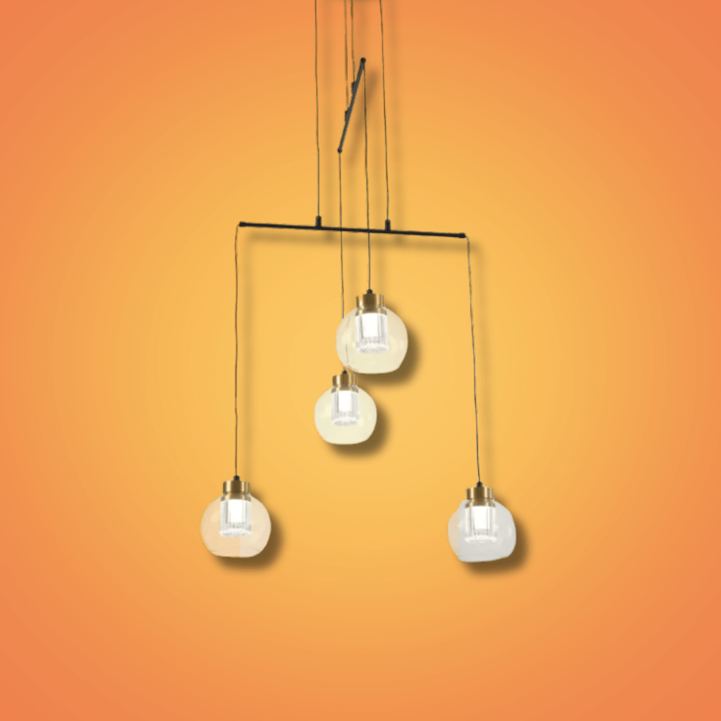 TKLD Pendant & Chandeliers Eleganza 4 Lamp Line Lumina Adjustable LED Chandeliers