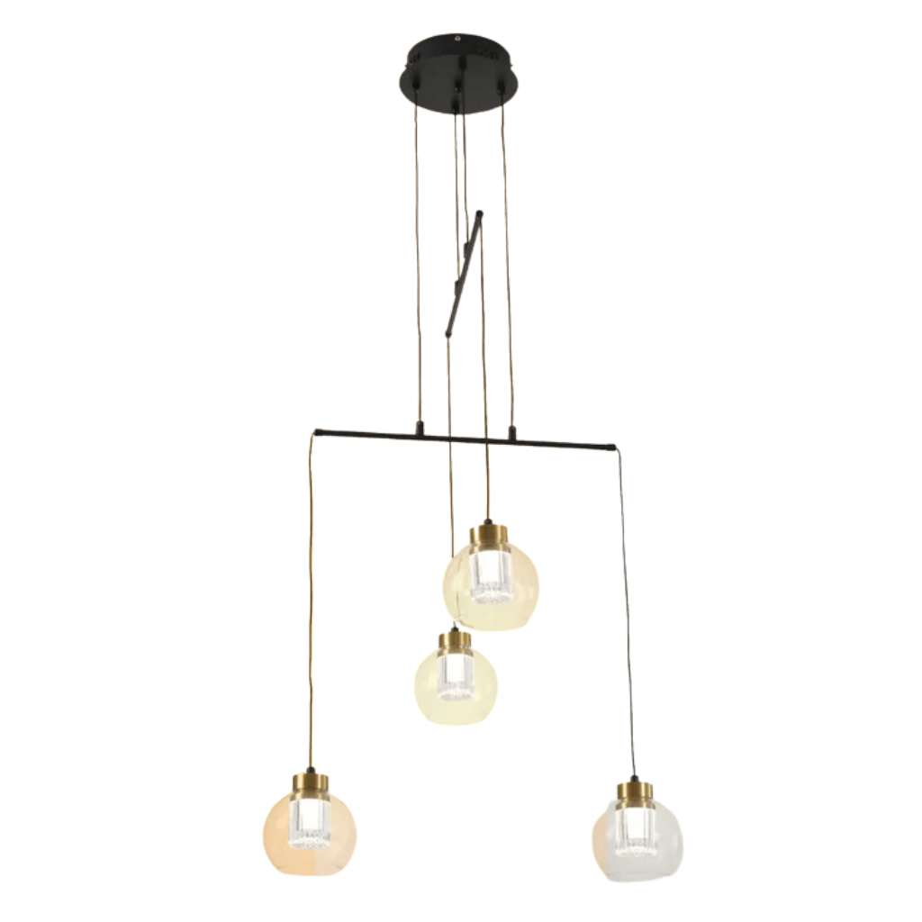 TKLD Pendant & Chandeliers Eleganza 4 Lamp Line Lumina Adjustable LED Chandeliers