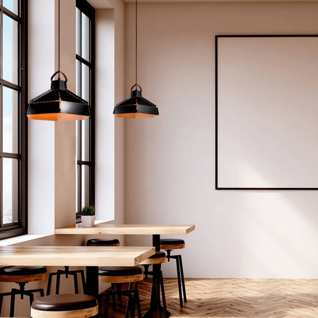 TKLD Pendant & Chandeliers Esagono Black Midi Maxi Metal E27 Pendant Ceiling Light - 355mm/410mm