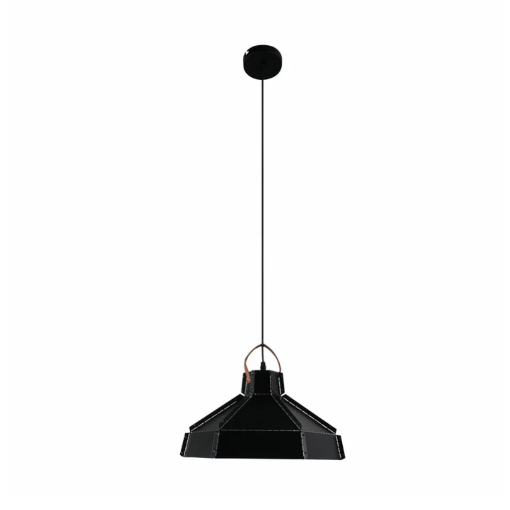 TKLD Pendant & Chandeliers Esagono Black Midi Maxi Metal E27 Pendant Ceiling Light - 355mm/410mm