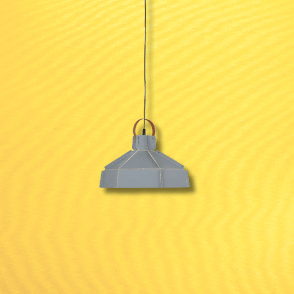 TKLD Pendant & Chandeliers Esagono Grey Midi Maxi Metal E27 Pendant Ceiling Light - 355mm/410mm