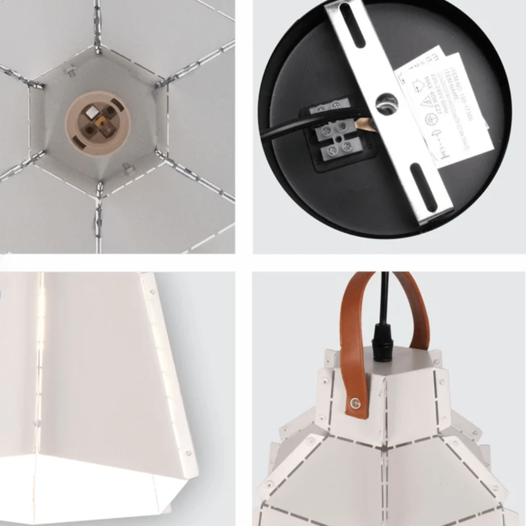 TKLD Pendant & Chandeliers Esagono Mini Metal E27 Pendant Ceiling Light - D285mm