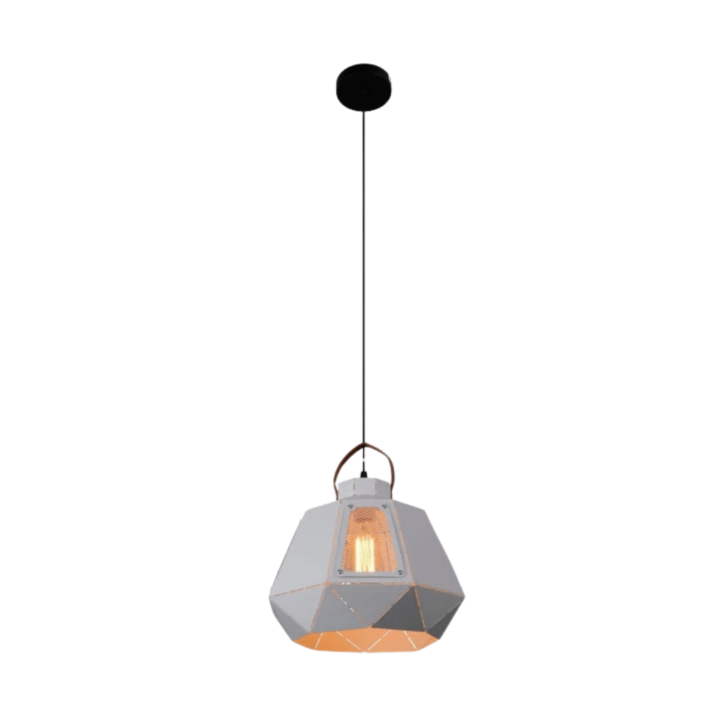 TKLD Pendant & Chandeliers Esagono Pod Lantern Black or White E27 Pendant Ceiling Light - 260mm/330mm