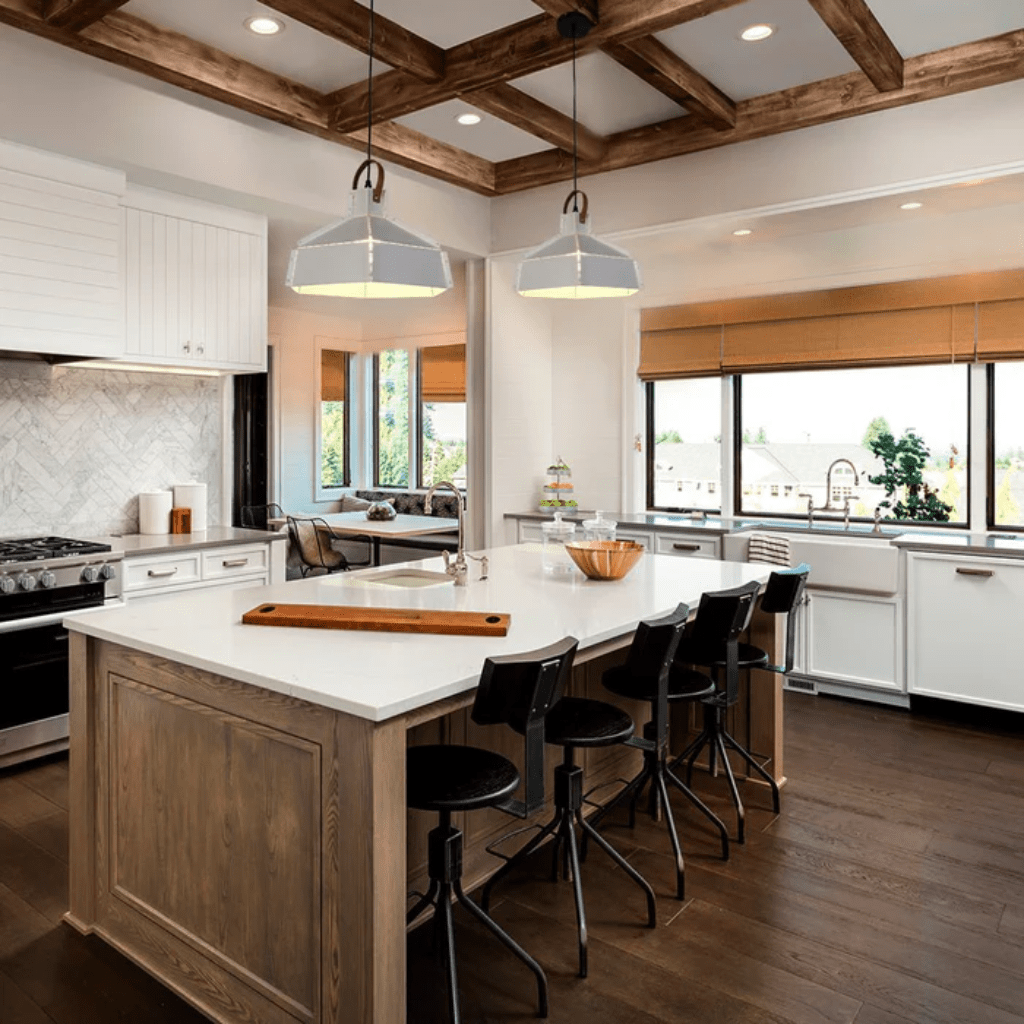 TKLD Pendant & Chandeliers Esagono White Midi Maxi Metal E27 Pendant Ceiling Light - 355mm/410mm