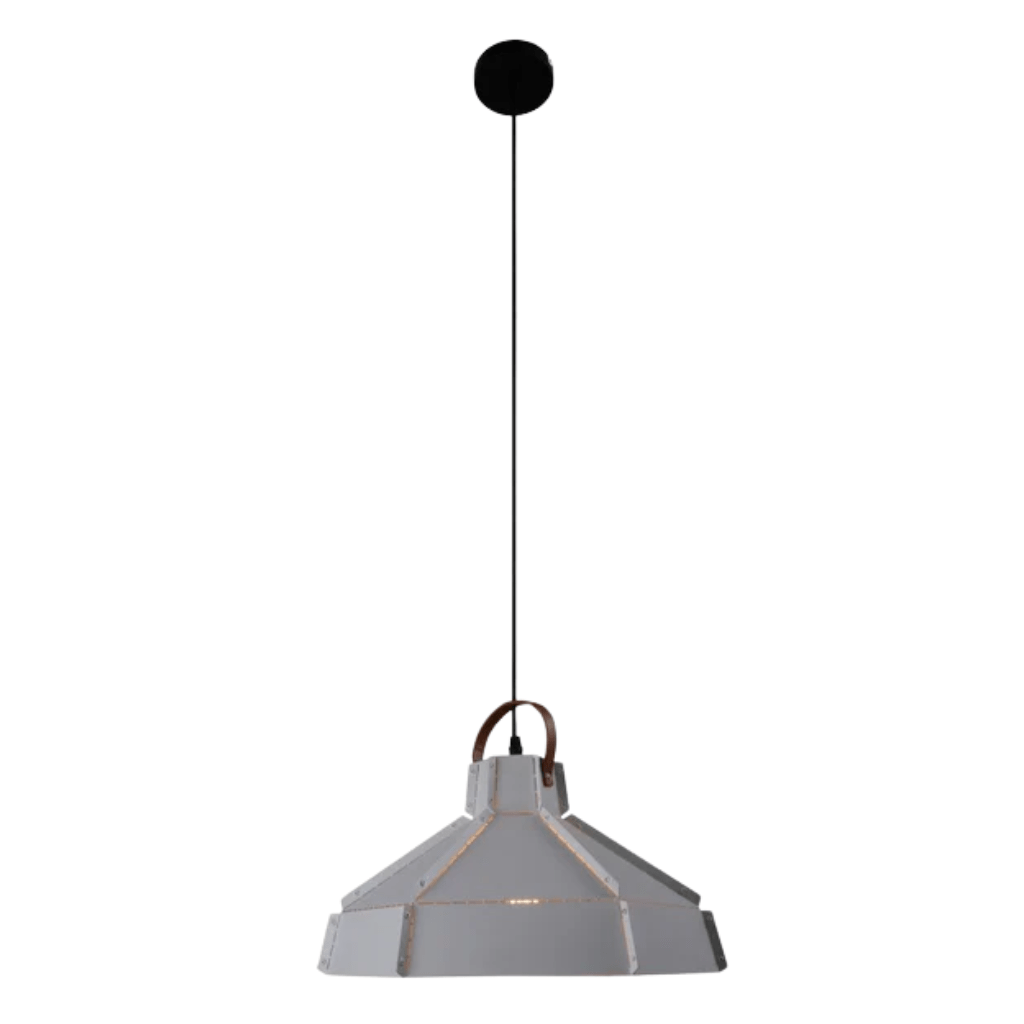 TKLD Pendant & Chandeliers Esagono White Midi Maxi Metal E27 Pendant Ceiling Light - 355mm/410mm