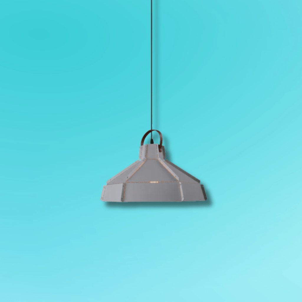 TKLD Pendant & Chandeliers Esagono White Midi Maxi Metal E27 Pendant Ceiling Light - 355mm/410mm