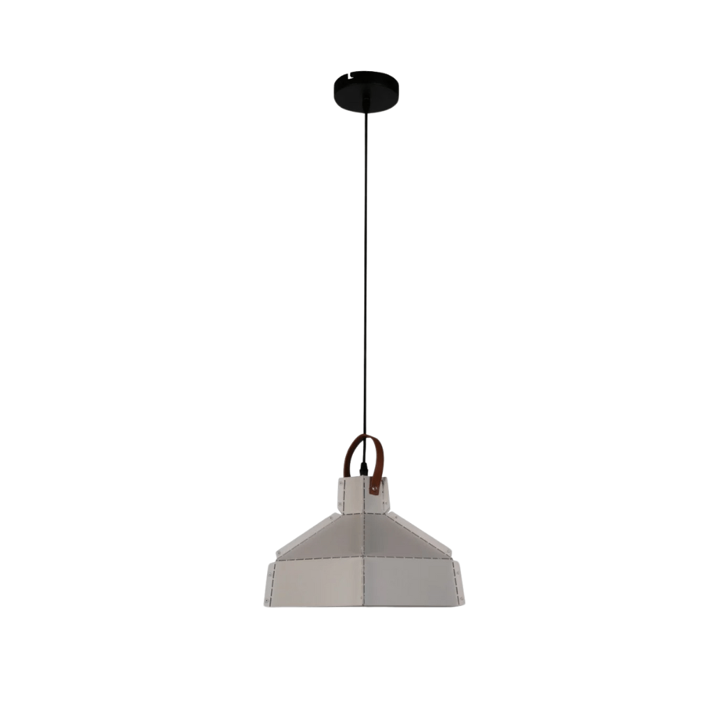 TKLD Pendant & Chandeliers Esagono White Midi Maxi Metal E27 Pendant Ceiling Light - 355mm/410mm
