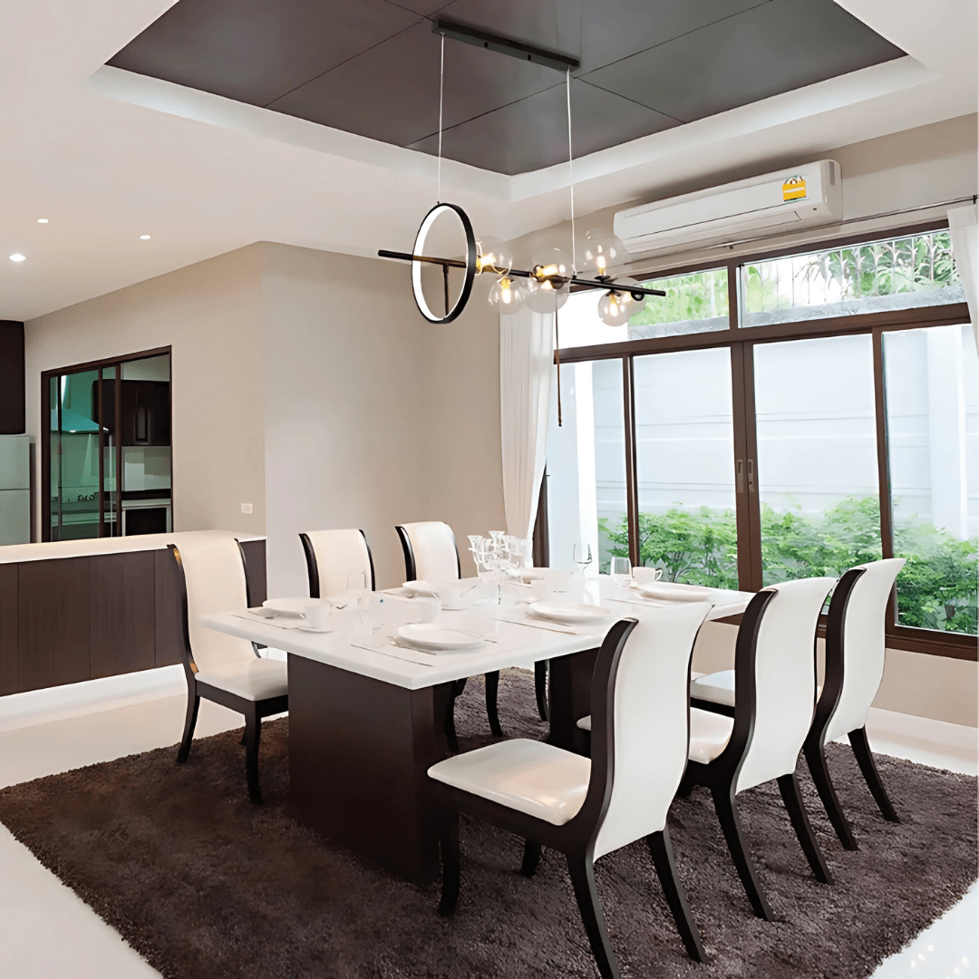 TKLD Pendant & Chandeliers Expanse Ring Black Clear Globe Glasses LED Island Chandelier Ceiling Light - 20W