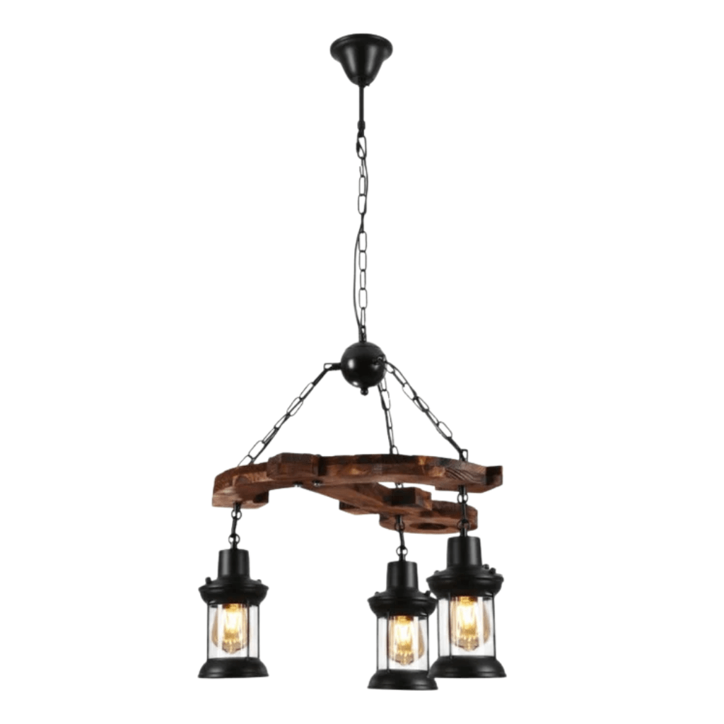 TKLD Pendant & Chandeliers Farmhouse Wood Marine Anchor Nautical Kitchen Island Chandelier Ceiling Light