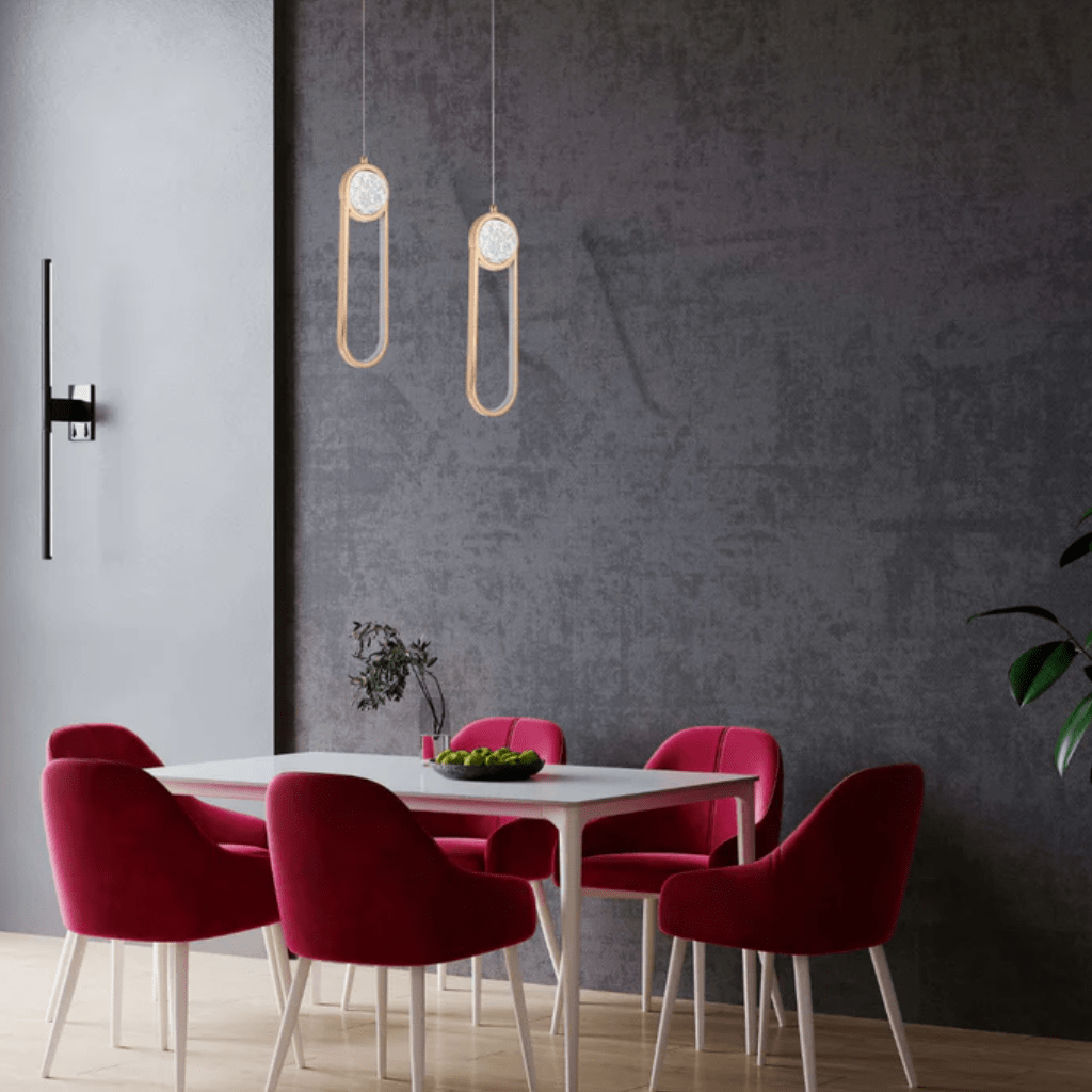 TKLD Pendant & Chandeliers Farrah Moon Pearl Narrow or Wide LED Pendant Light Gold