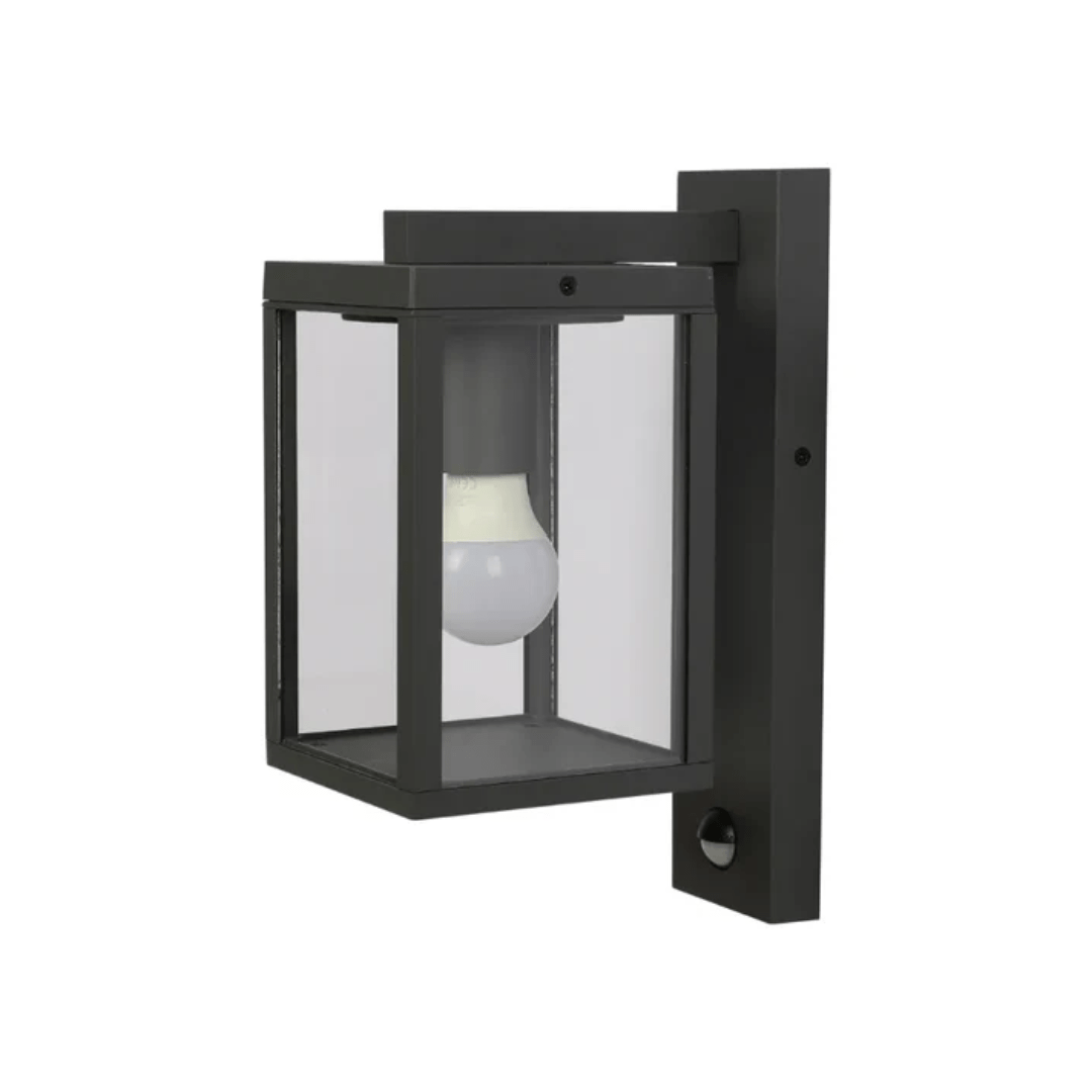 TKLD Wall & Sconce Lights Ferda Dark Grey E27 Outdoor Lantern Wall Light With Sensor - 40W