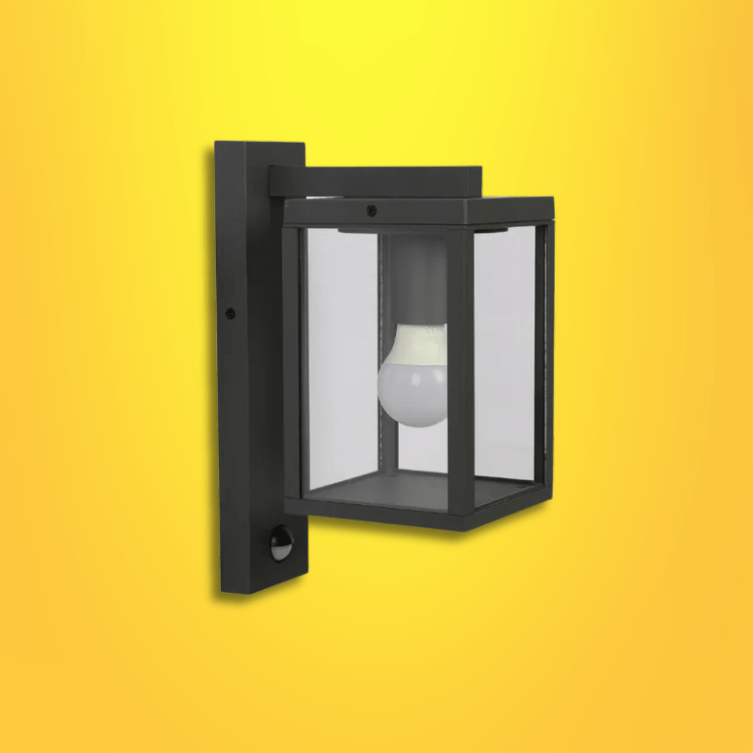 TKLD Wall & Sconce Lights Ferda Dark Grey E27 Outdoor Lantern Wall Light With Sensor - 40W