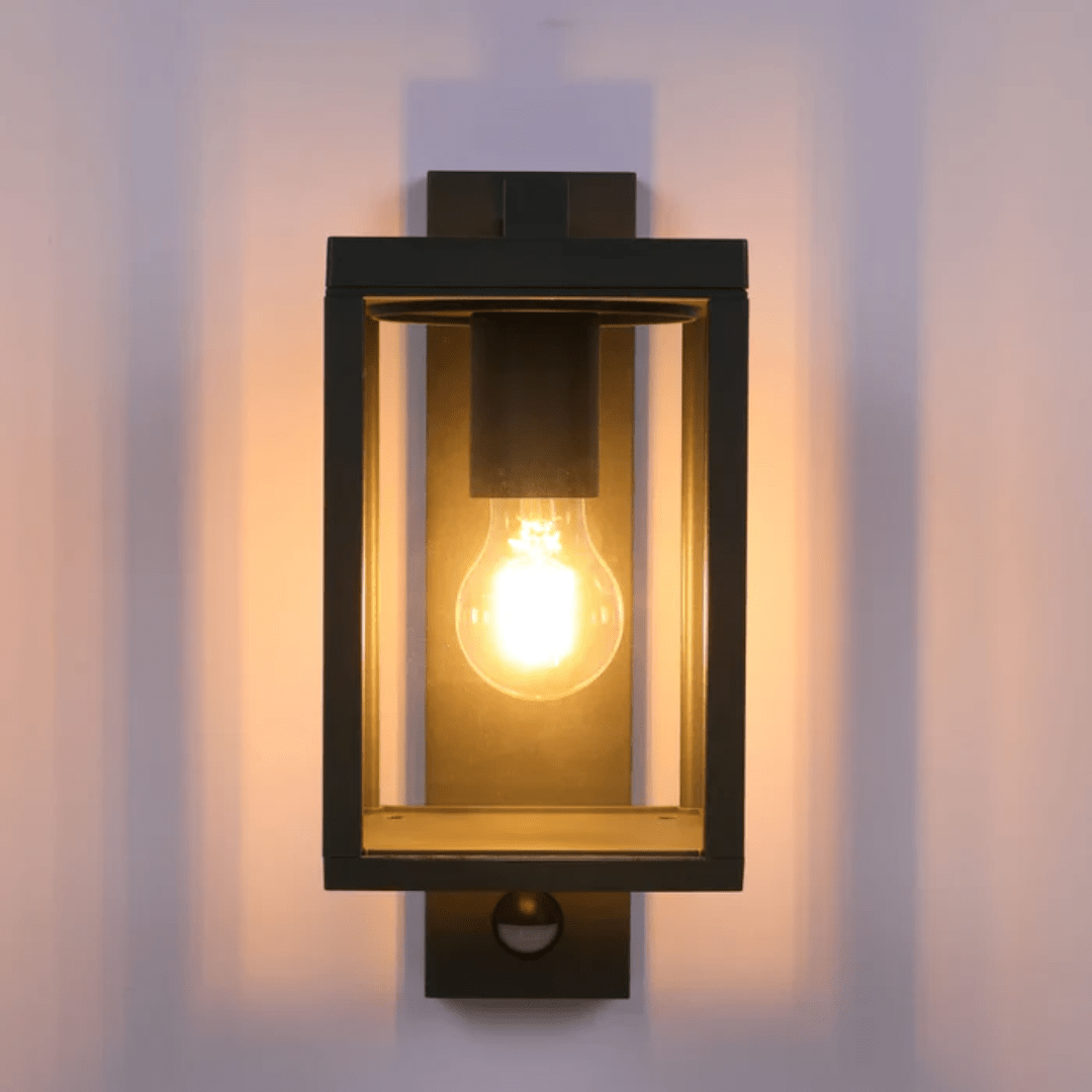 TKLD Wall & Sconce Lights Ferda Dark Grey E27 Outdoor Lantern Wall Light With Sensor - 40W