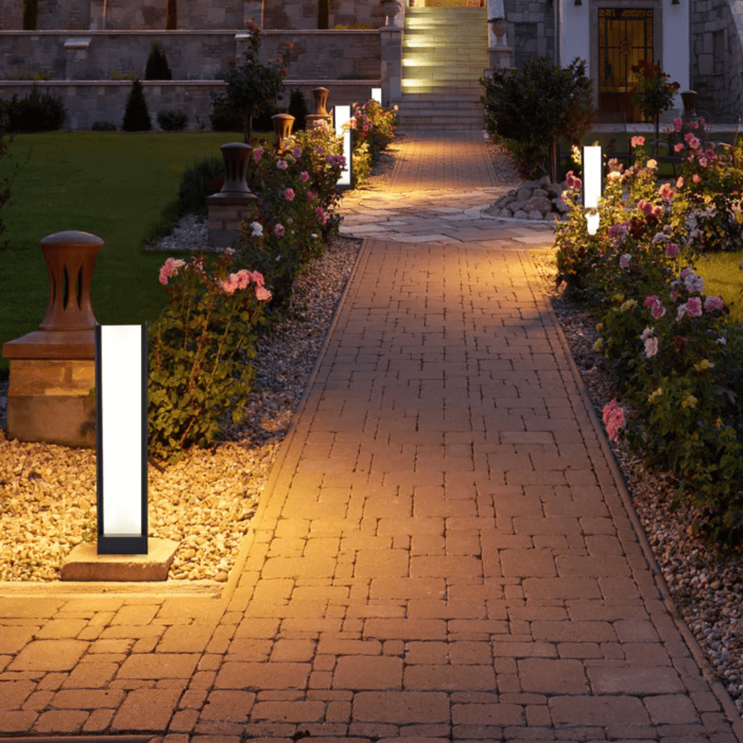 TKLD Outdoor Lighting Frammed LED Outdoor Pathway Bollard Lawn Light - 20W