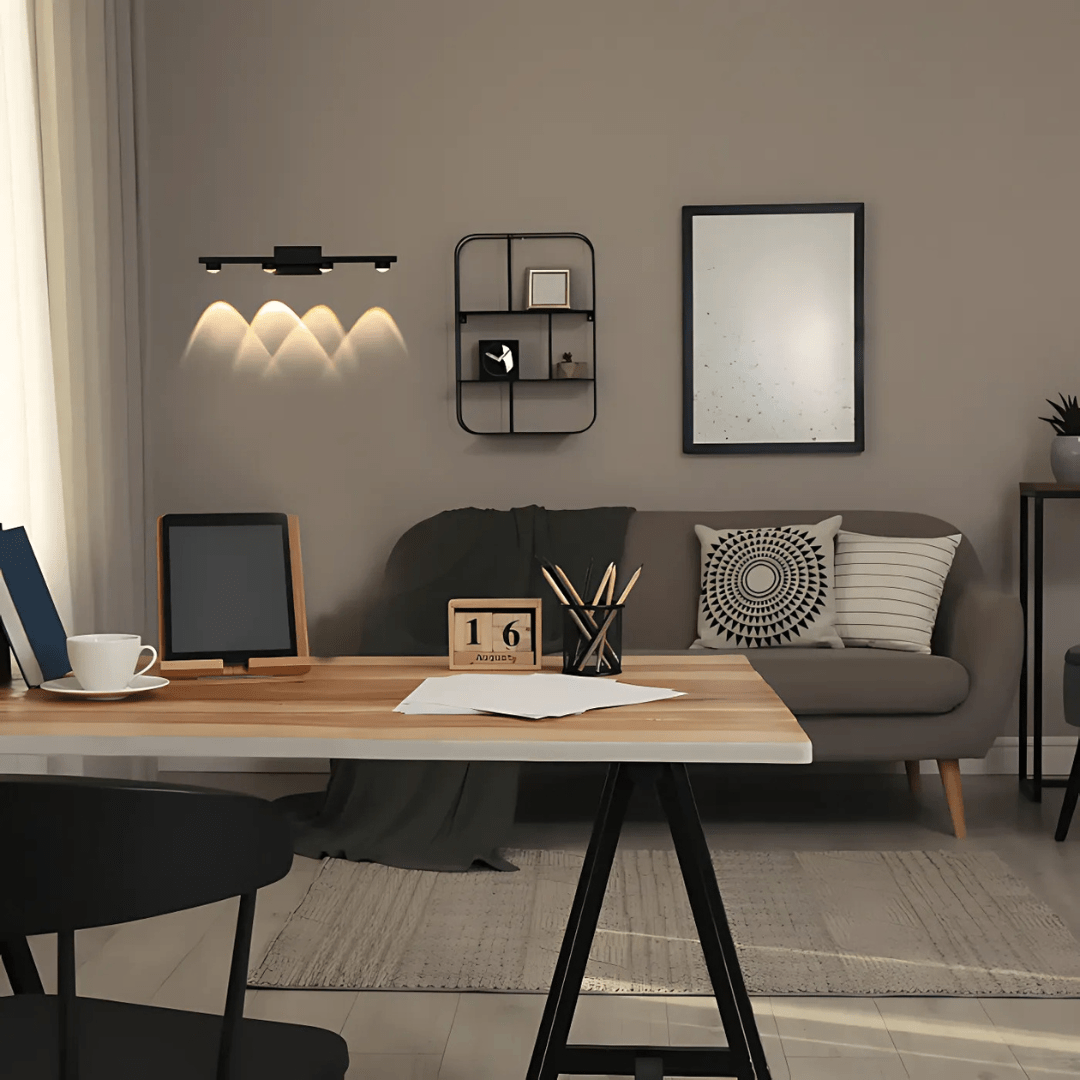 TKLD Wall & Sconce Lights Freja Nordic Black 4 Lamp Mirror LED Wall Light - 4W