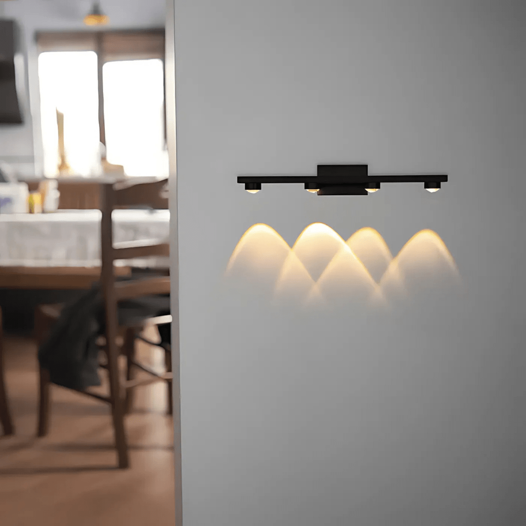 TKLD Wall & Sconce Lights Freja Nordic Black 4 Lamp Mirror LED Wall Light - 4W