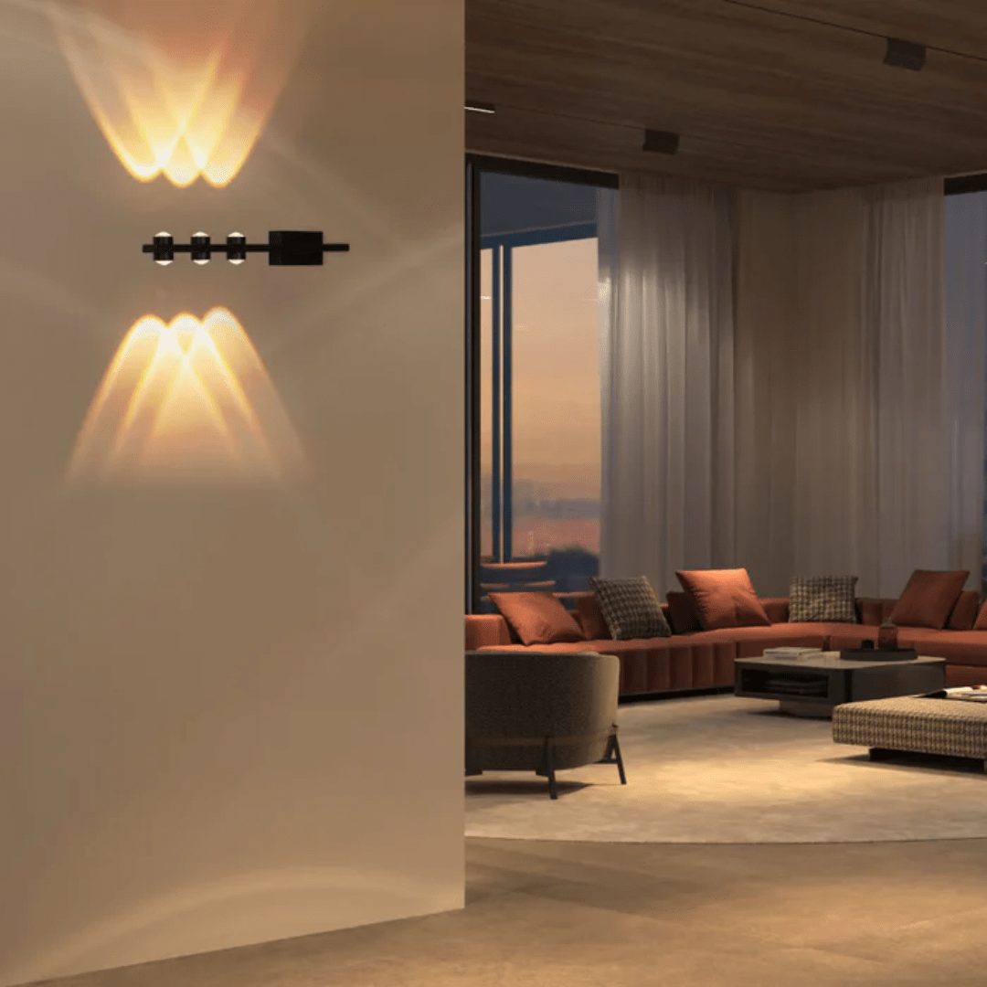 TKLD Wall & Sconce Lights Freja Nordic Black 6 Lamp Mirror LED Wall Light - 6W