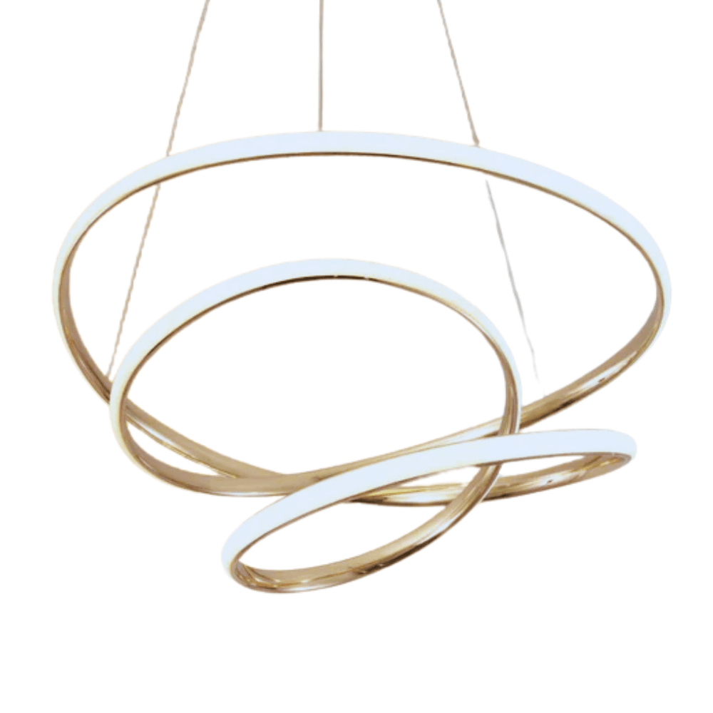 TKLD Pendant & Chandeliers Geometric Elegance Triple Helix LED Ceiling Light