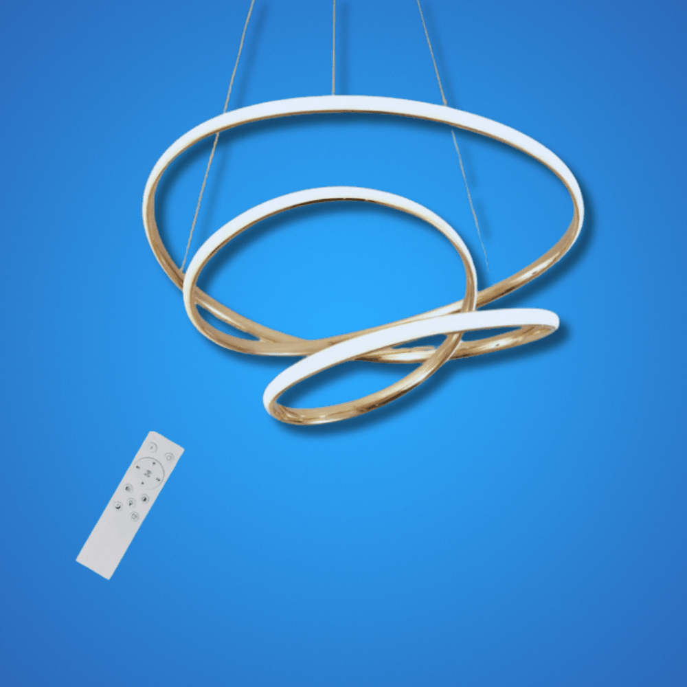 TKLD Pendant & Chandeliers Geometric Elegance Triple Helix LED Ceiling Light
