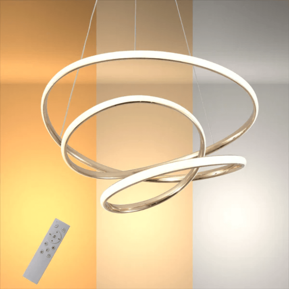 TKLD Pendant & Chandeliers Geometric Elegance Triple Helix LED Ceiling Light